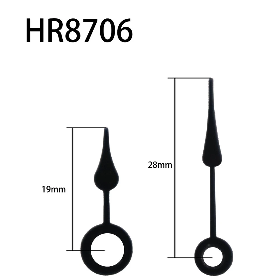 Kazalec ure HR8706 Črna ura in minuta