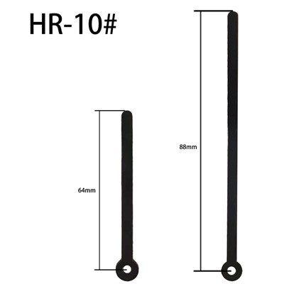 Urni kazalec HR-10 bela, ura in minuta, črna